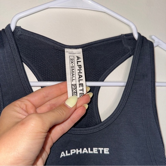 Alphalete Ozone Racerback Tanktop Grey XXS - Picture 4 of 5